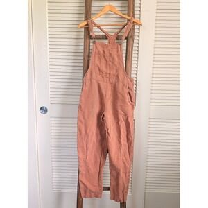 Aerie Overalls Womens XS Terracotta Orange Good Cotton Twill Bib Dungarees